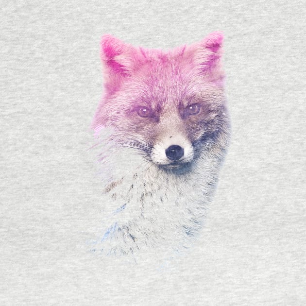 Fox Superimposed Watercolor by deificusArt